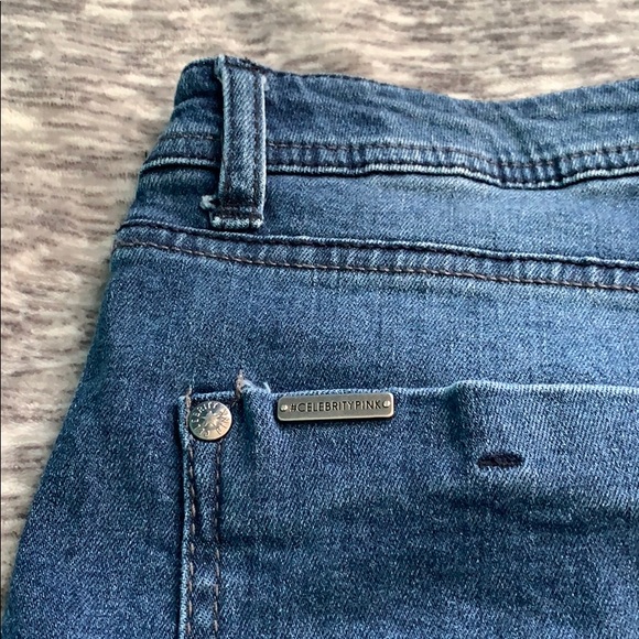 Distressed Celebrity Pink Skinny Jeans - Picture 6 of 6